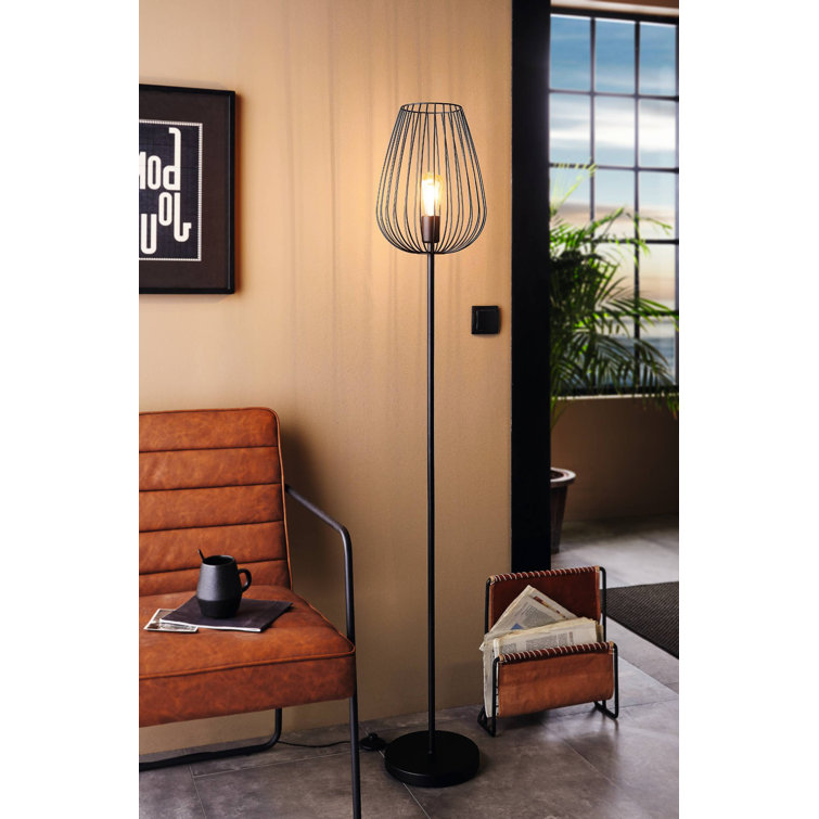 Borough Wharf Nobleton 159.5mm Black Novelty Floor Lamp with Outlet